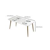 Table à manger rectangulaire à base dorée, Table glamour en Faux marbre pour la maison