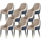 Glam Parsons Arm Chair Leather Upholstered Indoor Dining Chair Off-White 8 Piece Set Clearhalo 'Dining Chairs' 'Dining Tables & Seating' 'dining_chair' 'furn' 'furn_dining_chair' 'Furniture' 'Kitchen & Dining Furniture' 6426791