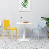 Nordic Armless Side Chairs Open Back Chairs with Plastic Legs for Home Use Clearhalo 'Dining Chairs' 'Dining Tables & Seating' 'dining_chair' 'furn' 'furn_dining_chair' 'Furniture' 'Kitchen & Dining Furniture' 6426794