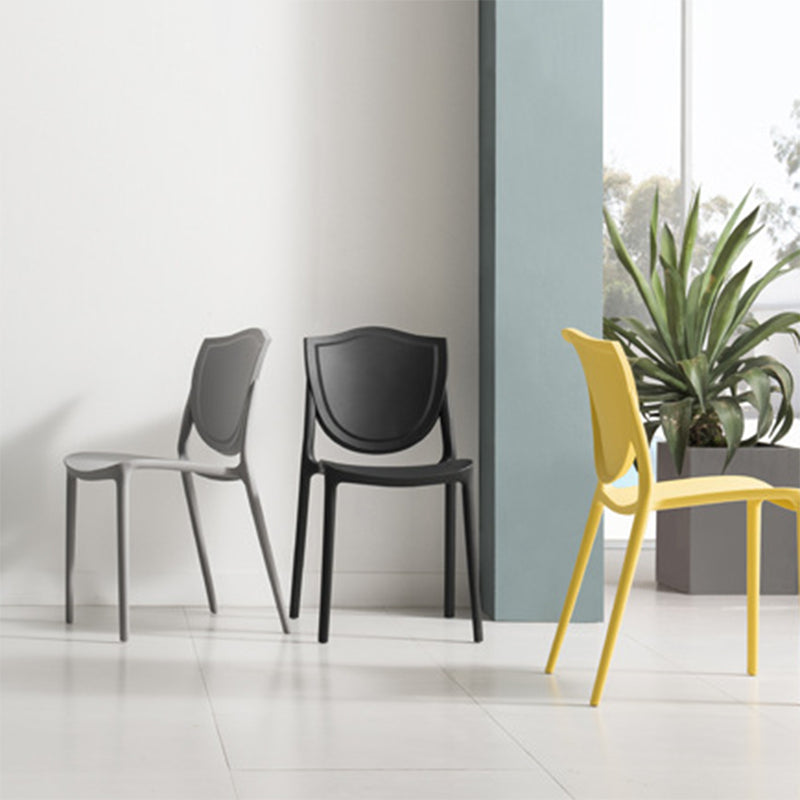 Nordic Armless Side Chairs Open Back Chairs with Plastic Legs for Home Use Clearhalo 'Dining Chairs' 'Dining Tables & Seating' 'dining_chair' 'furn' 'furn_dining_chair' 'Furniture' 'Kitchen & Dining Furniture' 6426797