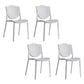 Nordic Armless Side Chairs Open Back Chairs with Plastic Legs for Home Use White 4 Piece Set Clearhalo 'Dining Chairs' 'Dining Tables & Seating' 'dining_chair' 'furn' 'furn_dining_chair' 'Furniture' 'Kitchen & Dining Furniture' 6426806