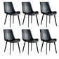 Industrial Style Faux Leather Chair Armless Side Chairs with Metal Legs