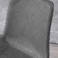 Industrial Style Faux Leather Chair Armless Side Chairs with Metal Legs