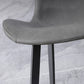 Industrial Style Faux Leather Chair Armless Side Chairs with Metal Legs