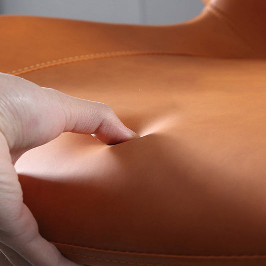 Sillas laterales sin brazo de cuero de estilo industrial con patas de metal