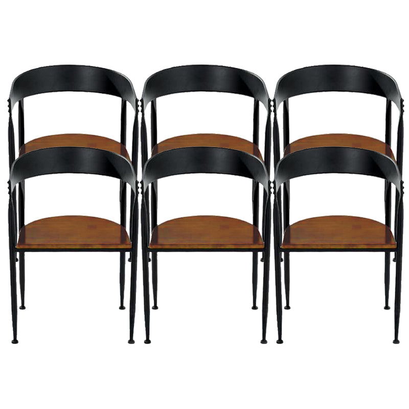 Sedia da pranzo in cucina industriale sedia da pranzo aperta con gambe in metallo