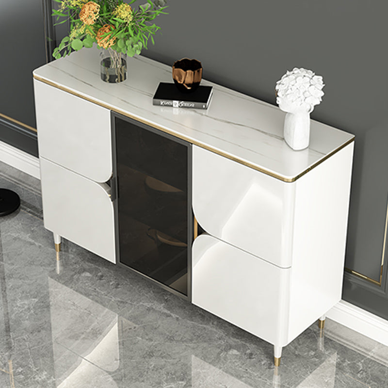 Contemporary Buffet Sideboard Stone Buffet Stand with Cabinets Clearhalo 'buffet_sideboard' 'Buffets & Sideboards' 'furn' 'furn_buffet_sideboard' 'Furniture' 'Kitchen & Dining Furniture' 6426890