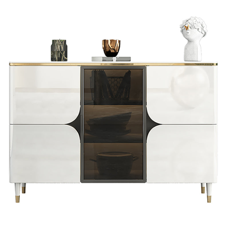 Contemporary Buffet Sideboard Stone Buffet Stand with Cabinets Clearhalo 'buffet_sideboard' 'Buffets & Sideboards' 'furn' 'furn_buffet_sideboard' 'Furniture' 'Kitchen & Dining Furniture' 6426892