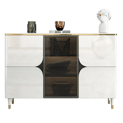 Contemporary Buffet Sideboard Stone Buffet Stand with Cabinets Clearhalo 'buffet_sideboard' 'Buffets & Sideboards' 'furn' 'furn_buffet_sideboard' 'Furniture' 'Kitchen & Dining Furniture' 6426892