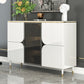 Contemporary Buffet Sideboard Stone Buffet Stand with Cabinets Clearhalo 'buffet_sideboard' 'Buffets & Sideboards' 'furn' 'furn_buffet_sideboard' 'Furniture' 'Kitchen & Dining Furniture' 6426896