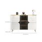 Contemporary Buffet Sideboard Stone Buffet Stand with Cabinets Clearhalo 'buffet_sideboard' 'Buffets & Sideboards' 'furn' 'furn_buffet_sideboard' 'Furniture' 'Kitchen & Dining Furniture' 6426897