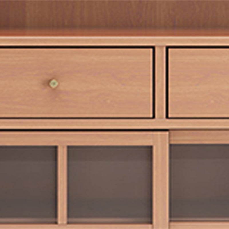 Servegnate -sideboard contemporanea supporto a buffet in legno massiccio con armadi e cassetti