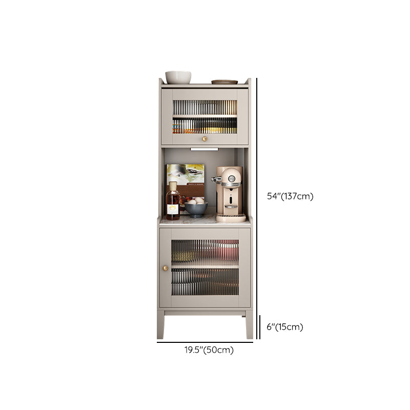 Tavolo da sideboard in pietra a buffet in stile glam con mobile