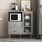 Modern Style Buffet Sideboard Stone Buffet Stand with Cabinet and Drawers