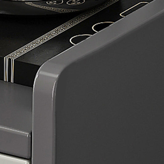 Stegno a buffet in legno in stile contemporaneo con armadi e cassetti