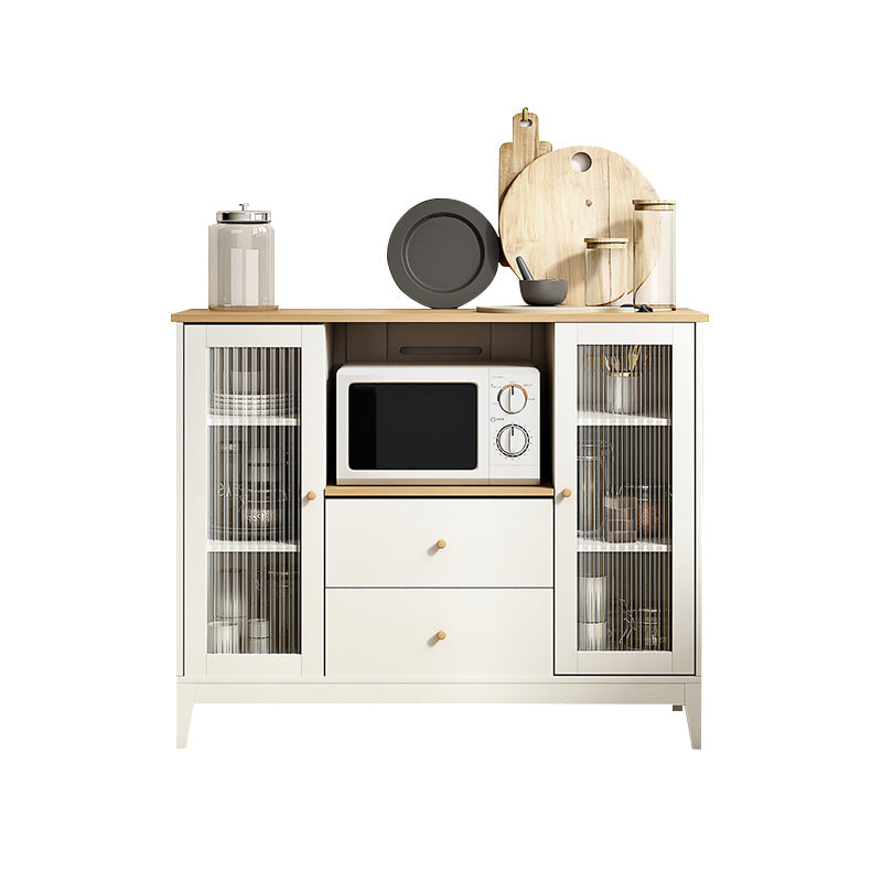 Stegno a buffet in legno in stile contemporaneo con mobile e cassetti