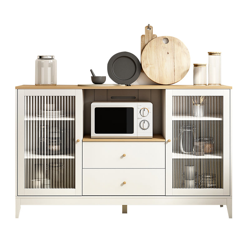 Stegno a buffet in legno in stile contemporaneo con mobile e cassetti