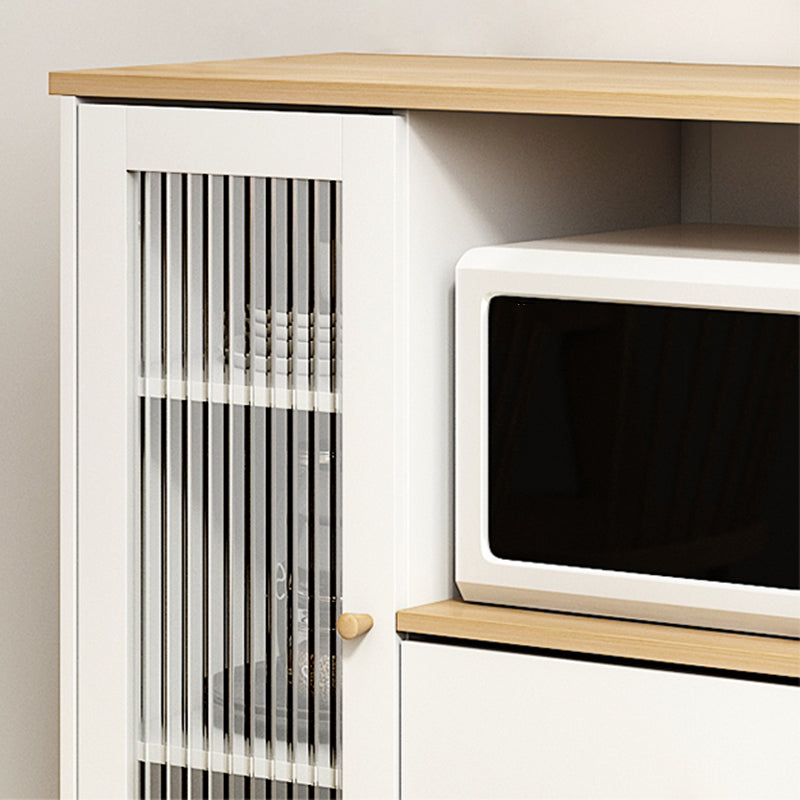 Stegno a buffet in legno in stile contemporaneo con mobile e cassetti