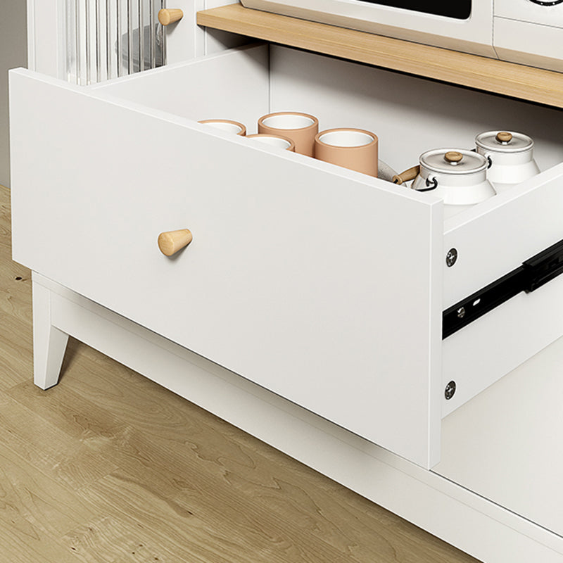 Stegno a buffet in legno in stile contemporaneo con mobile e cassetti