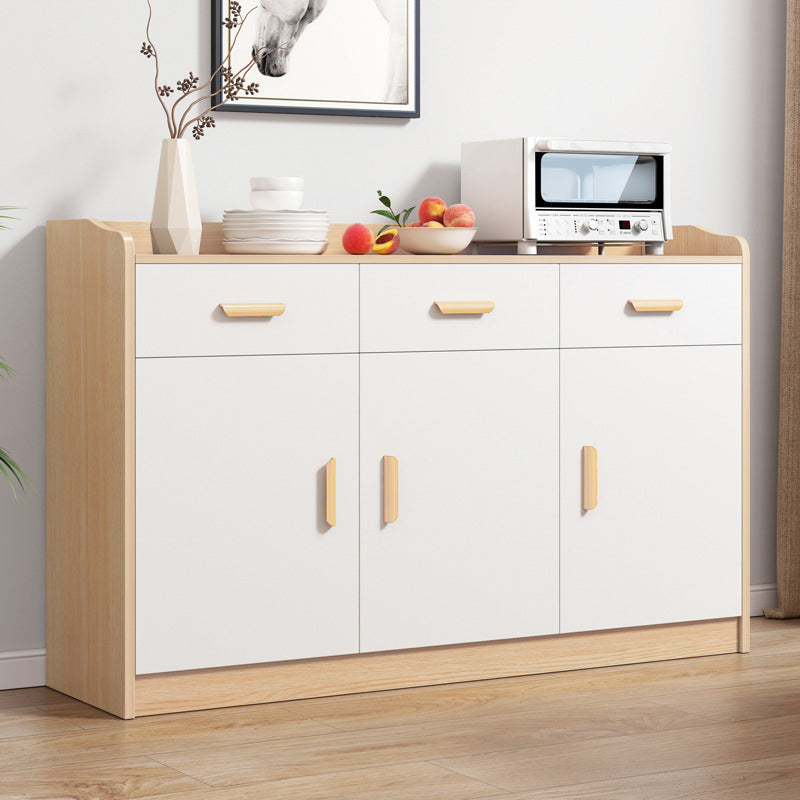 Contemporary Style Buffet Sideboard Wood Sideboard with Cabinets and Drawer Clearhalo 'buffet_sideboard' 'Buffets & Sideboards' 'furn' 'furn_buffet_sideboard' 'Furniture' 'Kitchen & Dining Furniture' 6427191