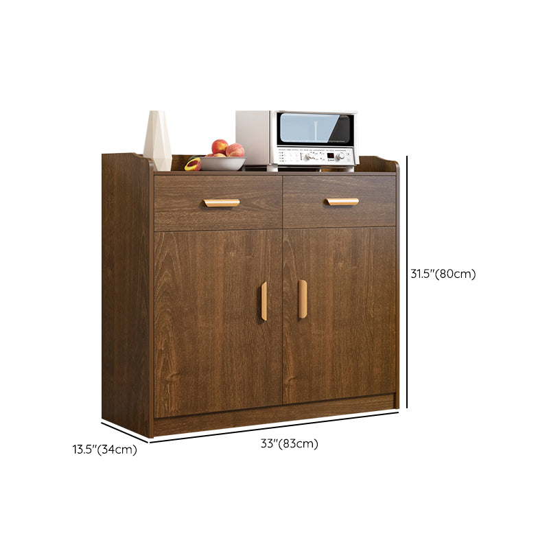 Contemporary Style Buffet Sideboard Wood Sideboard with Cabinets and Drawer Clearhalo 'buffet_sideboard' 'Buffets & Sideboards' 'furn' 'furn_buffet_sideboard' 'Furniture' 'Kitchen & Dining Furniture' 6427209