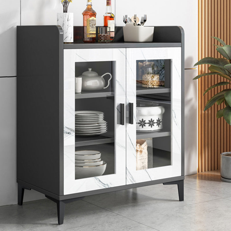 Contemporary Style Buffet Sideboard Wood Sideboard with Cabinets 24"L x 14"W x 35"H Clearhalo 'buffet_sideboard' 'Buffets & Sideboards' 'furn' 'furn_buffet_sideboard' 'Furniture' 'Kitchen & Dining Furniture' 6427216