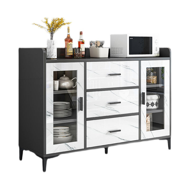 Contemporary Style Buffet Sideboard Wood Sideboard with Cabinets Clearhalo 'buffet_sideboard' 'Buffets & Sideboards' 'furn' 'furn_buffet_sideboard' 'Furniture' 'Kitchen & Dining Furniture' 6427220