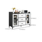 Contemporary Style Buffet Sideboard Wood Sideboard with Cabinets Clearhalo 'buffet_sideboard' 'Buffets & Sideboards' 'furn' 'furn_buffet_sideboard' 'Furniture' 'Kitchen & Dining Furniture' 6427222