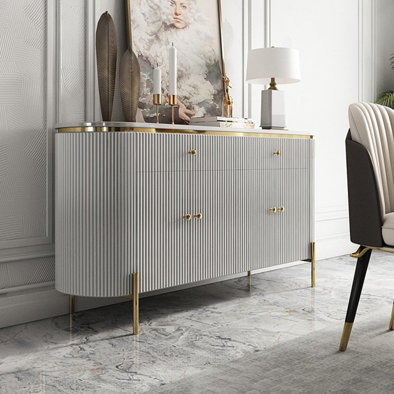 Glam Style Sideboard Buffet Faux Marble Cabinets Buffet Sideboard Clearhalo 'buffet_sideboard' 'Buffets & Sideboards' 'furn' 'furn_buffet_sideboard' 'Furniture' 'Kitchen & Dining Furniture' 6427224