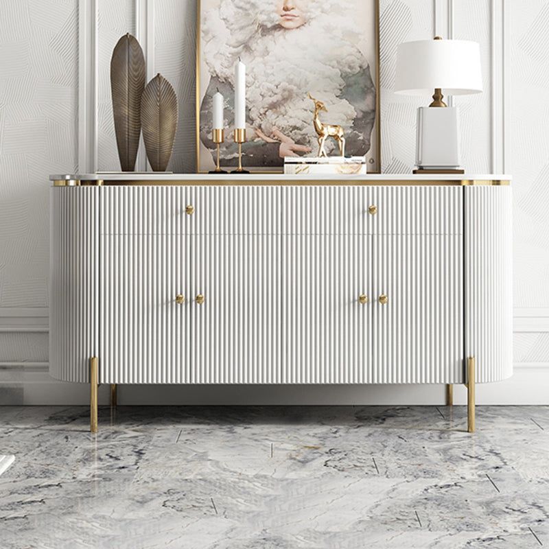 Glam Style Sideboard Buffet Faux Marble Cabinets Buffet Sideboard Clearhalo 'buffet_sideboard' 'Buffets & Sideboards' 'furn' 'furn_buffet_sideboard' 'Furniture' 'Kitchen & Dining Furniture' 6427227