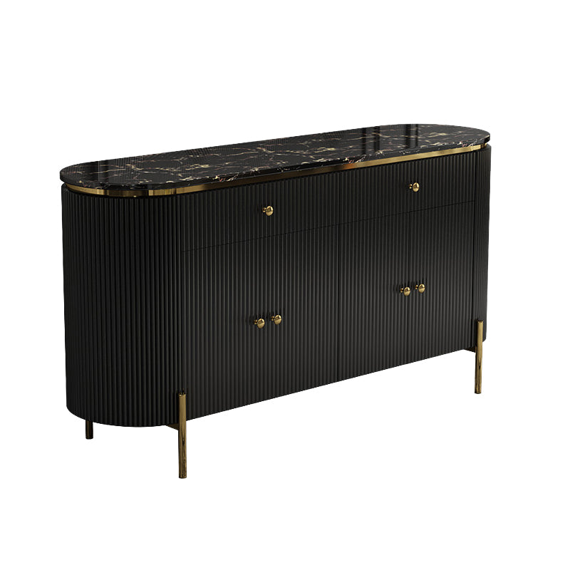 Glam Style Sideboard Buffet Faux Marble Cabinets Buffet Sideboard Clearhalo 'buffet_sideboard' 'Buffets & Sideboards' 'furn' 'furn_buffet_sideboard' 'Furniture' 'Kitchen & Dining Furniture' 6427232