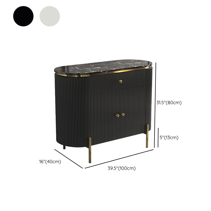 Glam Style Sideboard Buffet Faux Marble Cabinets Buffet Sideboard Clearhalo 'buffet_sideboard' 'Buffets & Sideboards' 'furn' 'furn_buffet_sideboard' 'Furniture' 'Kitchen & Dining Furniture' 6427234