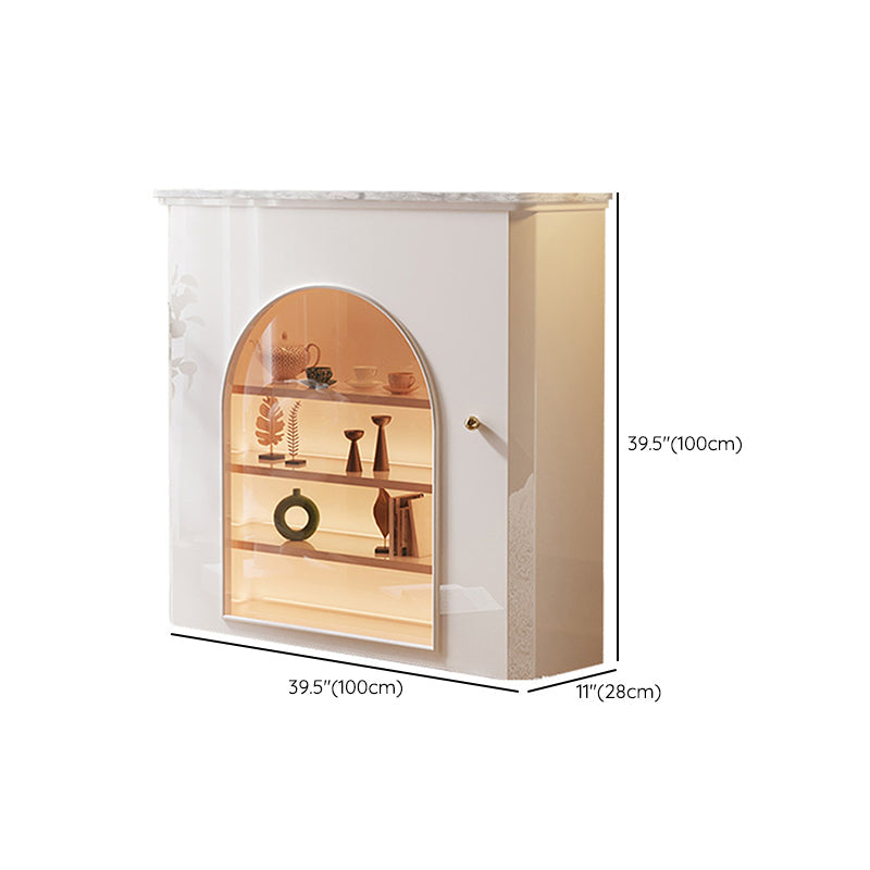 Aparador de piedra buffet de comedor de estilo glamorante con gabinete para el hogar