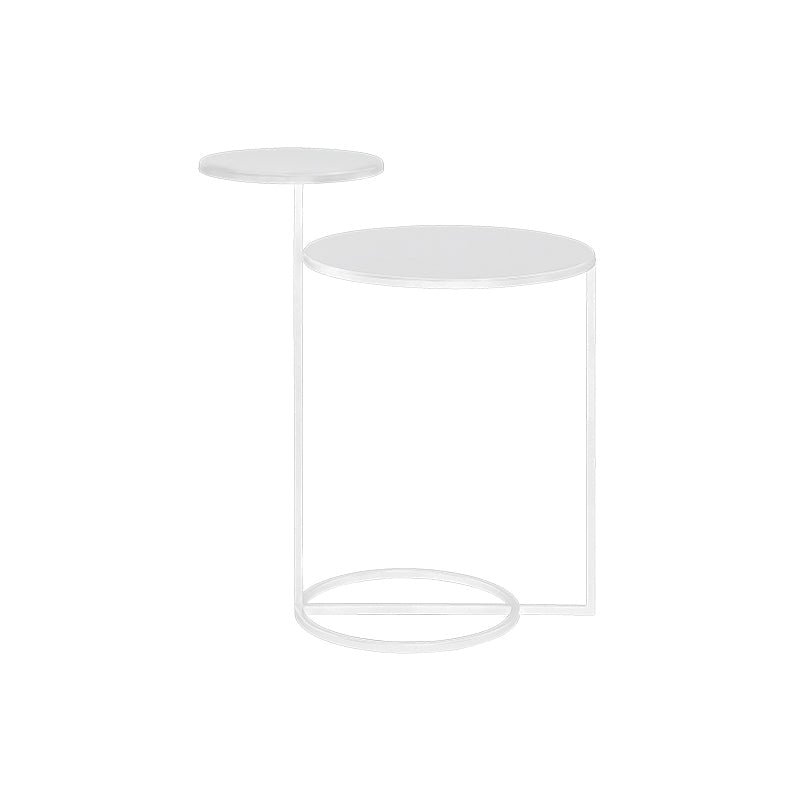 Modern Round Nightstand Metal Accent Table Nightstand for Bedroom