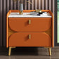 2 Drawer Contemporary Bed Nightstand Night Table ,19.7" Tall Orange 1 Piece Clearhalo 'Bedroom Furniture' 'furn' 'furn_night_stand' 'Furniture' 'night_stand' 'Nightstands' 6427766