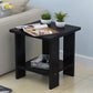 Wood Accent Table Nightstand Open Storage Night Table with 2 Shelves Black 1 Piece Clearhalo 'Bedroom Furniture' 'furn' 'furn_night_stand' 'Furniture' 'night_stand' 'Nightstands' 6427771