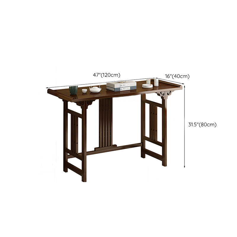 Mid-Century Modern Console Table Storage Solid Wood Console Sofa Table