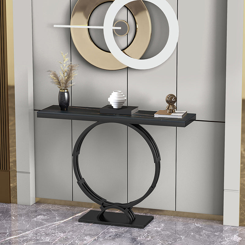 11.81" W Glam Rectangle Console Accent Table Antique Finish Console Sofa Table