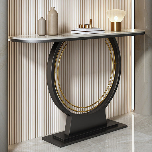 Tavolo console glam tavolo da console mezzaluna resistente ai graffi
