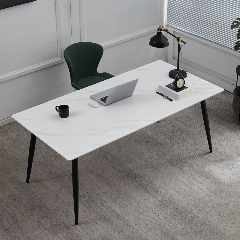 Rechthoekige eigentijdse schrijfbureau Parsons kantoor bureau met metalen benen