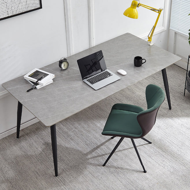 Rechthoekige eigentijdse schrijfbureau Parsons kantoor bureau met metalen benen