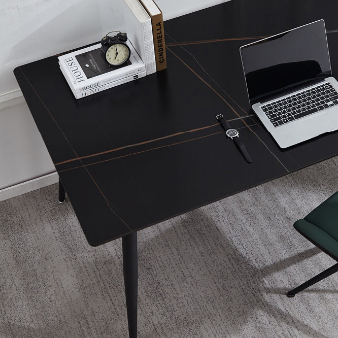 Rechthoekige eigentijdse schrijfbureau Parsons kantoor bureau met metalen benen