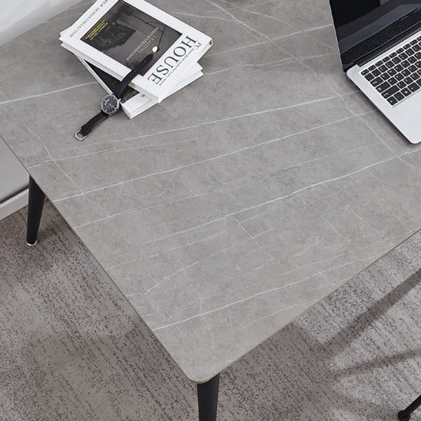 Rechthoekige eigentijdse schrijfbureau Parsons kantoor bureau met metalen benen