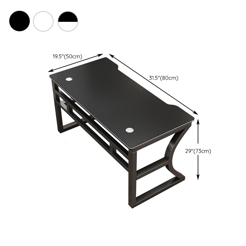 Eigentijdse Office Desk Antique Finish Computer Desk met metalen benen