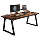 Contemporary Writing Desk Rectangular Computer Desk for Dormitory 63"L x 27.6"W x 29.5"H Brown Clearhalo 'furn' 'furn_office_desk' 'Furniture' 'Office Desks' 'Office Furniture' 'office_desk' 6428559