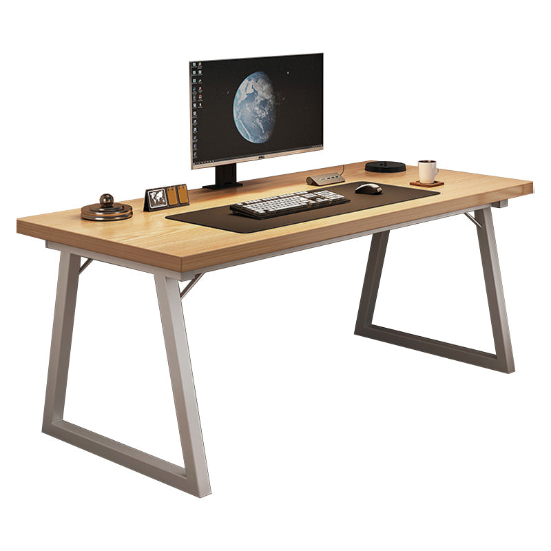 Contemporary Writing Desk Rectangular Computer Desk for Dormitory 55.1"L x 23.6"W x 29.5"H Natural Clearhalo 'furn' 'furn_office_desk' 'Furniture' 'Office Desks' 'Office Furniture' 'office_desk' 6428567