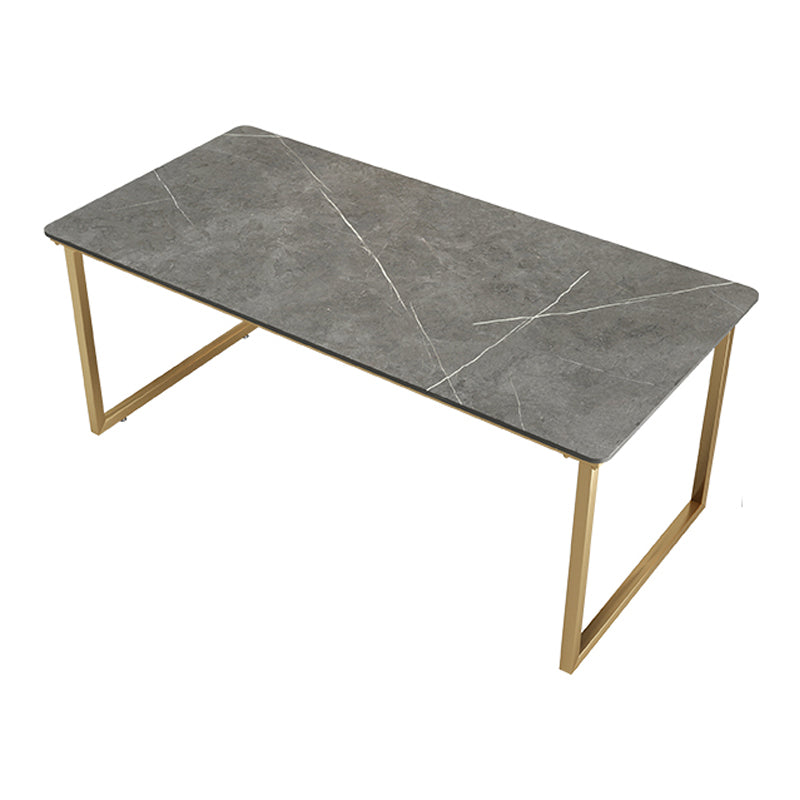 Glam Rectangular Writing Desk Home Stone Office Desk with Metal Legs Grey Clearhalo 'furn' 'furn_office_desk' 'Furniture' 'Office Desks' 'Office Furniture' 'office_desk' 6428578