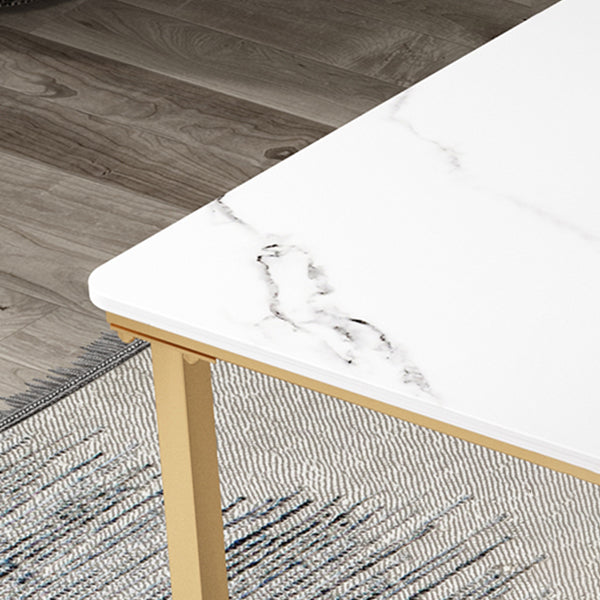 Glam Rectangular Writing Desk Home Stone Office Desk with Metal Legs Clearhalo 'furn' 'furn_office_desk' 'Furniture' 'Office Desks' 'Office Furniture' 'office_desk' 6428589