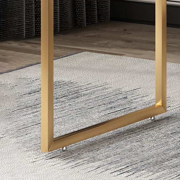 Glam Rectangular Writing Desk Home Stone Office Desk with Metal Legs Clearhalo 'furn' 'furn_office_desk' 'Furniture' 'Office Desks' 'Office Furniture' 'office_desk' 6428590