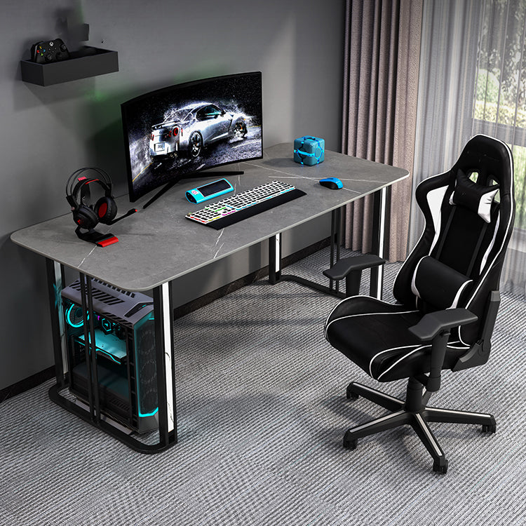 Industriële kantoorbureau antieke afwerking Computerbureau met metalen benen